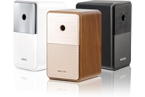 Sivelike Manual Pencil Sharpener,Auto-in Hand Crank Pencil Sharpener with Adjustable Point for Pencils and Colored Pencils,Desk Sharpener for Kids, Students, Classroom, Home and Office (Brown)