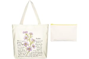 FORBELL Worki bawełniane, worek jutowy z zamkiem błyskawicznym, 35 × 35 × 8 cm, retro worek materiałowy z nadrukiem, torba Aesthetic