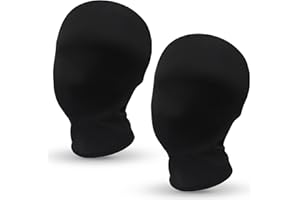 GLGHMH 2pcs Black White Full Face Mask, Morph Face Cover, Faceless Skin Masks Halloween Dress Up for Cosplay Halloween Party Costume Unisex Men Women