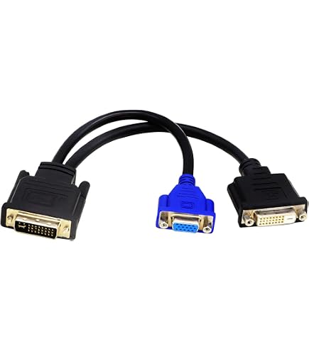 Adaptateur DVI-D Vers DVI-I Digitius - Mâle Vers Femelle, Résolution 2560x1600, 30Hz, Noir
