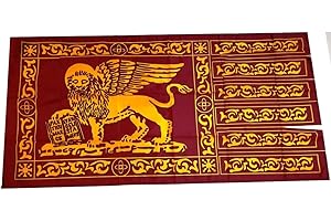 KOMBI Bandiera Serenissima dim 90 * 150 cm Stemma Repubblica Venezia Leone Libro Aperto