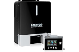 BENNTOP 6200W Inversor Híbrido 48V,Inversor Solar Híbrido 48V de Onda Sinusoidal Pura Off-Grid,MAX.PV 500Vdc,120A MPPT,para baterías de Plomo y Litio