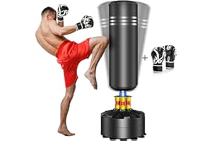 YOLEO Punching Bag Heavy Boxing Bag with Suction Cup Base - Freestanding Punching Bag for Adults Kickboxing Bags Kick Punch Bag