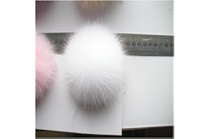 GreatRise 2 StücK Fellbommel für Mützen Künstlicher Haarball Nachahmung Fuchs Haarkugel Kunstpelz Bommel Plüsch Pompon für DIY Hüte, Taschen, Schals, Schuhe, Schlüsselanhänger Weiß 10cm