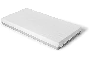 IDELIO Materasso Lettino Culla Memory Foam Ortopedico, Bambino Neonato cm 63x123 H12 Antiacaro Antisoffoco Certificato EN16890:2017 CertiPUR™ OEKO-TEX® Struttura Con Fori a Due Strati, Con Tessuto 3D