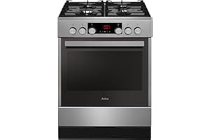 Amica SHEG 914 121 E Standherd Gaskochfeld Elektro Backofen Timer SoftClose Tür Heißluft mit Ringheizkörper