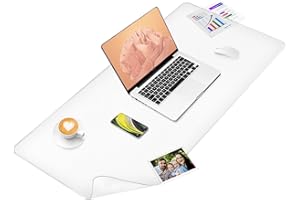 Almohadilla de Escritorio Transparente, Aisakoc 90 * 40cm Protector Escritorio Antideslizante, Impermeables Estera de Escritura de PVC para Oficina/Hogar