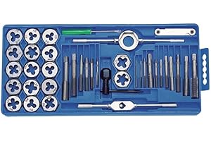 TOOLLAND Perel HTDS40 Lot de 40 tarauds et filières