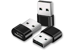 ABRITY USB C to USB [3-Pack],Adapters for USB,USB C Charger Plug,USB Plug,USB C to USB A,Type C Plug Adaptor for OTG,Laptop,SD Card Reader,Headphones,Socket Wall Power Port,Apple iPhone Samsung Charger Cable