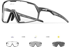 KAPVOE Fotocromatici Occhiali Ciclismo Uomo Occhiali MTB Donna TR90 Occhiali Bici da Corsa Trasparenti Occhiali da Sole Sportivi Anti-UV400 Occhiali da Ciclista Running Bicicletta Mountain Bike