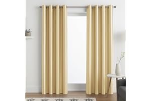 John Aird Luxury Faux Silk Fully Lined Eyelet Curtains (Cream, 229cm Width x 183cm Drop (90"x 72")