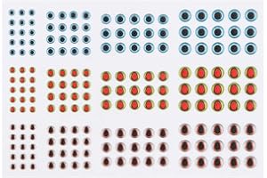 OriGlam 183pcs Fishing Lure Eye 4D Lifelike Realistic Artificial Fake Eyes, Fly Tying Lure Baits Fish Eyes Fishing Lure Eyes for DIY Making Fishing Bait Fly Tying Fishing 3/4/5/6mm
