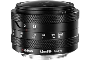 AstrHori 6,5 mm F2.0 APS-C 192° Ultra Wide Obiettivo Fisheye circolare con messa a fuoco manuale per fotocamere mirrorless con attacco for Nikon Z Z50,ZFC