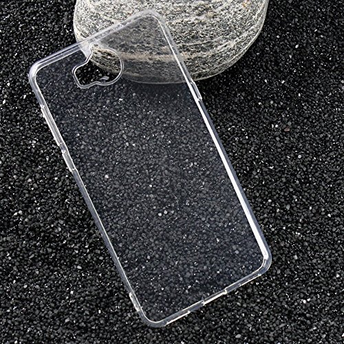Custodia Huawei Nova Young Cover + Pellicola Protettiva in Vetro Temperato , Leathlux Morbido Trasparente Silicone Custodie Protettivo Bumper Chiaro Flessibile TPU Gel Sottile Cover per Huawei Nova Young / Huawei Y5 III / Huawei Y5 3 / Huawei Y5 2017 5.0 Pollici