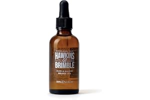 Hawkins & Brimble - Beard Oil for Men, 50ml - Promotes Beard Growth Oil for Grooming, Styling, Softener, Repair and Nourishing - Argan and Olive oil - Beard Care Routine with Shea Butter and Vitamin E