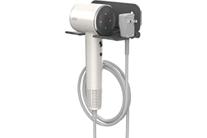 Aina Uchwyt na suszarkę do włosów, uchwyt ścienny, składany organizer na narzędzia do włosów do sypialni i łazienki, wielofunkcyjny stojak na suszarkę do włosów