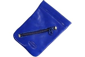 GoBago Branco Leder Schlüsseltasche Schlüsseletui Rindleder Schlüsselmappe Schlüssel Etui (Blau)