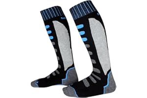 Barrageon Unisexe Chaussettes de Ski Adult/Enfant Thermique Chaude pour Ski, Randonnée, Cyclisme, Chaussette de Sport d'Hiver Contrôle de l'Humidité Anti-Odeur Anti-Bactérienne