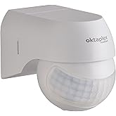 Oktaplex Ana Bewegungsmelder Aussen schwenkbar 230V IP44 180° Bewegungssensor 12m Reichweite weiß Aufputz Infrarot-Sensor