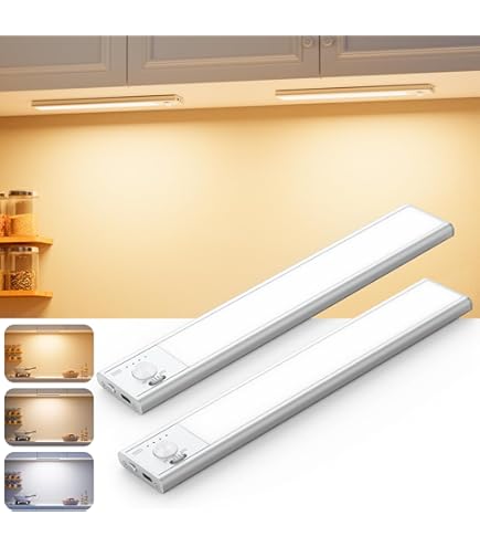 Luces LED Bajo Armarios TooFlat De Kalb - 5W, Blanca Neutra, 190x70x4 Mm, Juego De 2, Regulables Con Opcional