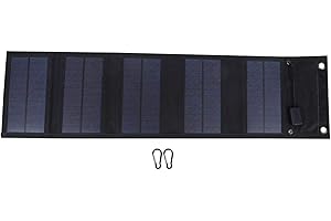 Daytesy Pannello Solare Portatile Pieghevole, 20W 5V Pannello Solare Flessibile Caricabatterie Solare Impermeabile Powerbank Solare Pannello Solare USB Pannelli Solari Portatili