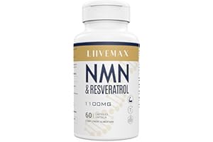 LIIVEMAX NAD+ & Trans-Resveratrol Complex 1100mg | Anti-Aging Antioxidant Supplement | Enhanced with Black Pepper Extract for Superior Absorption (60 Count, (Pack of 1))