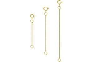 ALEXCRAFT Catena di Estensione in Argento Sterling 925 da Donna, Estensione della Catena per estendere collane e Braccialetti