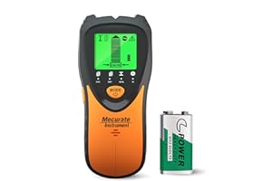 Mecurate Stud Finder Wall Scanner Sensor - 5 in 1 Electronic Stud with LCD Display & Audio Alarm for Wood AC Live Wire Metal Studs Detection Joist Pipe