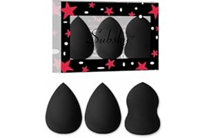 Subsky Spugnetta per trucco 3 pezzi Spugnette Make Up per applicare Blush Correttore, Ombretto, Cipria, Crema Cosmetica Blender Spugne di Trucco, Latex free.
