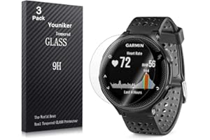 Youniker - Protector de pantalla de cristal templado para Garmin Forerunner 235, 0,3 mm de grosor, antiarañazos, antihuellas, sin burbujas y de alta definición
