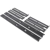 UNYKAch Set of Two Universal Rails Telescopic Guides | Bottom Cabinets 80 to 100 cm, Rack Boxes 1U/2U/3U/4U