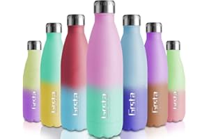Grsta Borraccia Termica 750ml Isolante in Acciaio Inox per Acqua, Portatile Borraccia Riutilizzabile, Bottiglia Senza BPA per Scuola, Palestra, Sport, Bici, Lavoro e Viaggio