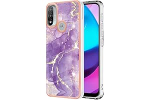 DFJHURE Motorola Moto E20 Case Moto E30 Case Moto E40 Glitter Phone Case Marble Design Case Thin Slim Soft TPU Silicone Shockproof Bumper Protective Rubber Phone Cover for Motorola Moto E20/E30/E40- Purple