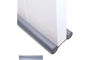 GGTTNRT Draft Excluder for Doors, Double Under Door Draught Excluder,Windproof, Dustproof, Block Light, Insect Resistant, Under Door Noise Blocker 37 Inch (Gray)