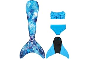 NAITOKE Costume da Sirena per Bambina Coda Sirena Bambin