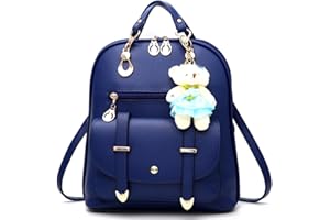 FiveloveTwo Fashion Backpack PU Leather Women Girls Backpack Purse Shoulder Hobo Bag Satchels Top-Handle Bags