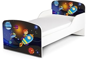 Price Right Home Space Rocket Design MDF Toddler Bed