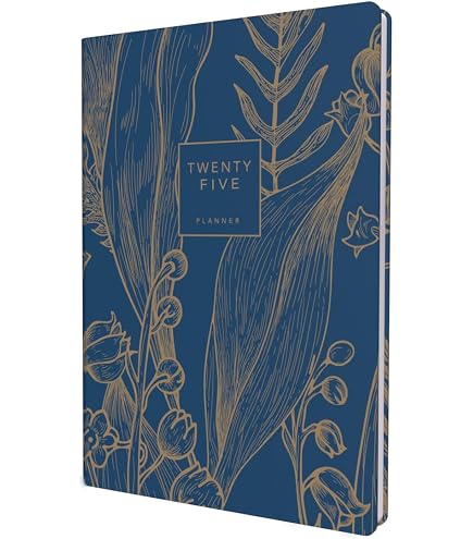 Collins Edge Mira Terminplaner 2025 – A5, Wochenansicht & Bullet Journal, Marineblau