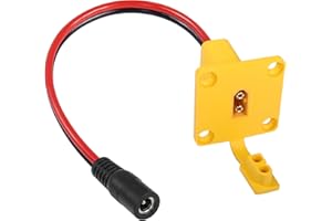 RIIEYOCA XT60 Adapter with Panel Cable XT60 Charging Cable XT60 Male to Female DC 5.5mm X 2.5mm Power Cable for Solar Panel E-bike Fatshark Skyzone FPV Monitor Power Supply (30CM)