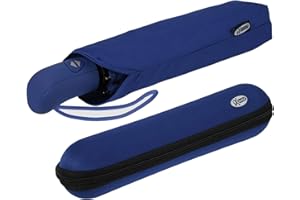 iX-brella First Class - Paraguas con estuche (resistente a tormentas), azul (Azul) - .
