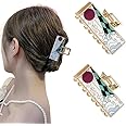 Hair Clips,Demon Slayer Hair Clip,Golden Hair Claw Clips Metal Hair Catch Barrette Anime Demon Slayer Gift for Women and Girls(2 Pack) (Kamado Tanjirou)