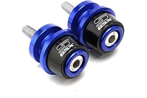 VSKTE Convient pour Suzuki GSXS750 GSXS1000 F-ABS GSXS 750 1000 125 150 Accessoires de moto CNC M8 Bras oscillant Support à vis Bobines Bras oscillant Bobines (couleur : X Bleu)