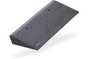 Bepco Bordstens-ramp av gummifibrer (svart) - trappramp - dörrfönsterspump med inlagrade brickor för montering (50 x 25 x 8 cm)