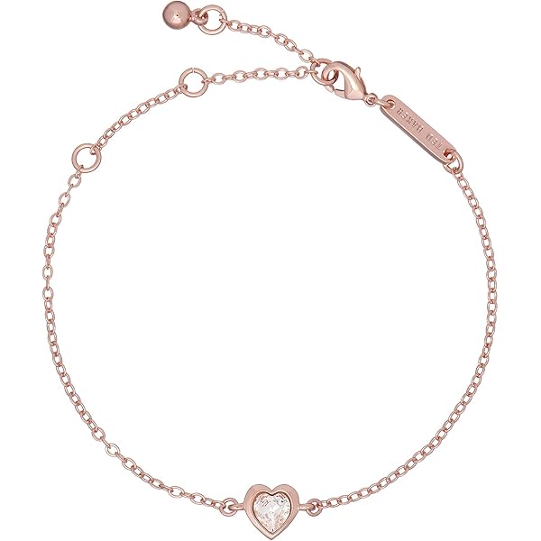 RADLEY Hello Love - Collana da donna in oro rosa, regolabile, con cuore centrale in argento, regalo per cartoline e buste, taglia unica, Misura unica, Ottone, Quarzo