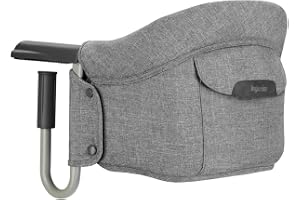 Inglesina Snabb, Hopfällbar Bordsstol, Ljusgrå (Stone Grey), Lätt att bära, Tvättbar, Säker Installation, Upp till 15 kg, 35 x 27 42 cm