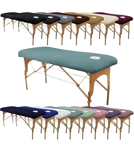 Chickwin Lenzuola da Lettino per Massaggi, Velluto Lenzuolo con Angoli per Spa Morbido, Copertura Protettiva per Lettino da Massaggio di Bellezza con Foro per Il Viso (190x80cm,Viola