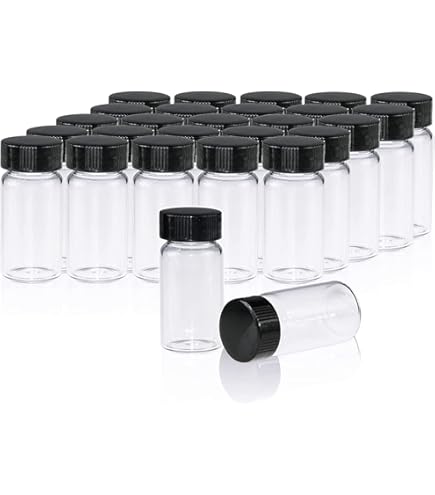 PATIKIL Glasfläschchen 4er Set - 30ml Mit Schraubverschluss