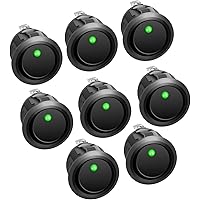APIELE 8 Stücke Kippschalter, 2 Position EIN-Aus mit LED-Schalter DPST 3 Pins Wippschalter, 12V 20A Taste Rocker…