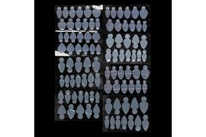 GRONGU 96 Pièces Autocollants Pour Ongles De Manucure Française Autocollants Pour Nail Art Tampon En Silicone Accessoires Pour Ongles Moule Formes D'Ongles Autocollants Accessoires Pour Nail Art Pour Nail