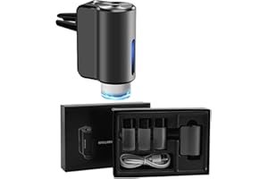 AINID Smart Car Air Freshener with Three Adjustable, 2024 Car Aroma Diffuser with 3 Aromatherapy, Perfume Aromatherapy Essential Oil Diffuser, Electric Air Freshener for Car Office (Lemon)